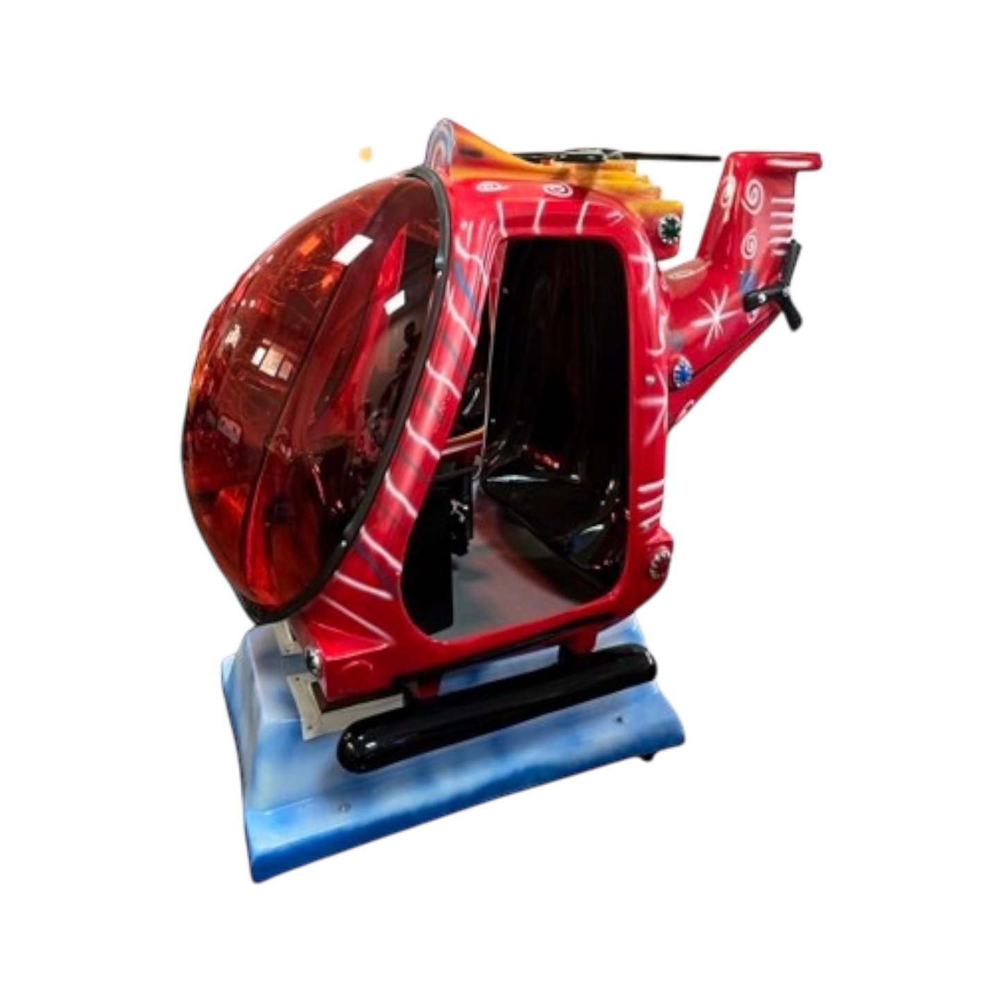 Roter Helikopter Kiddie Ride