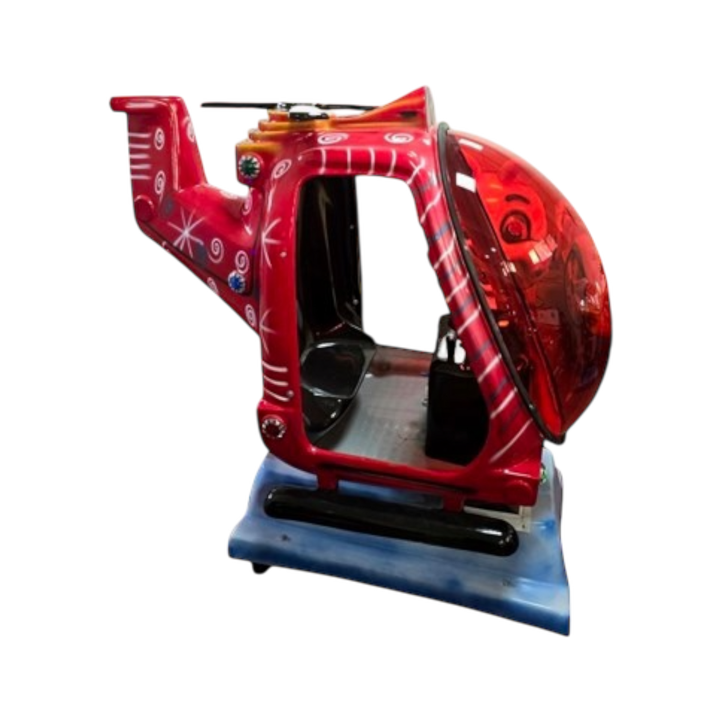 Roter Helikopter Kiddie Ride